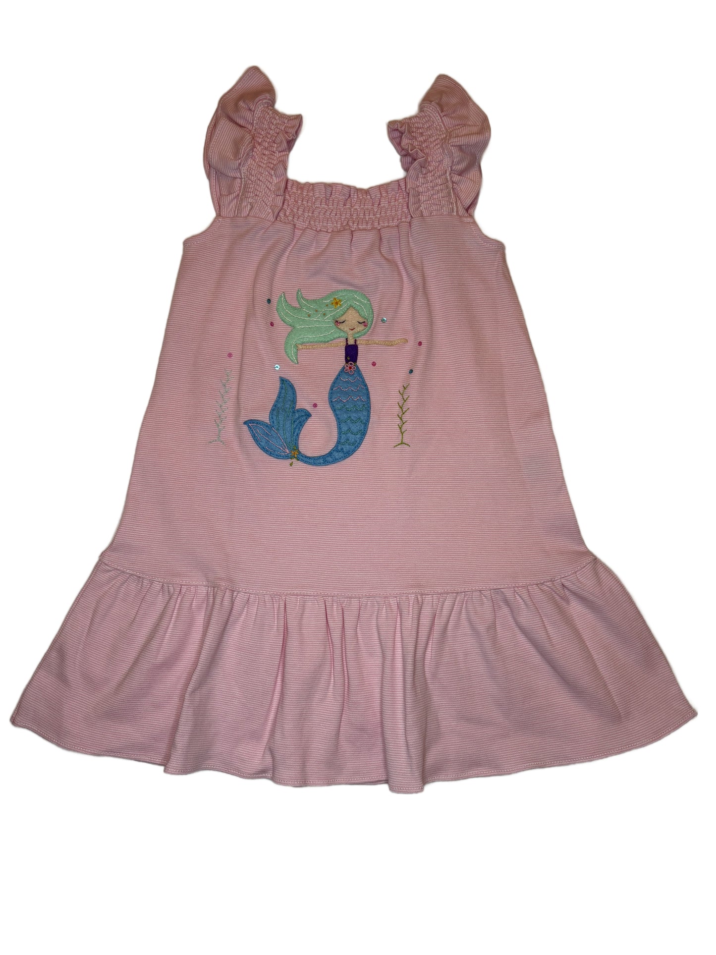 Mermaid Shirred Yoke Dress