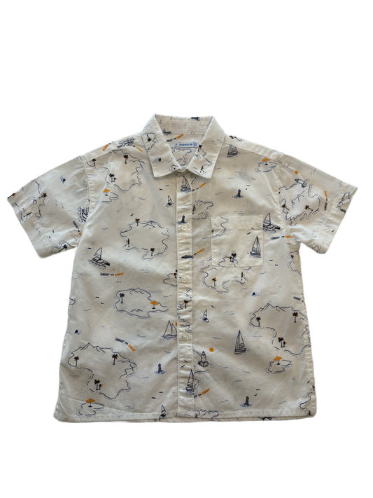 Boys Collar Shirt with Boats