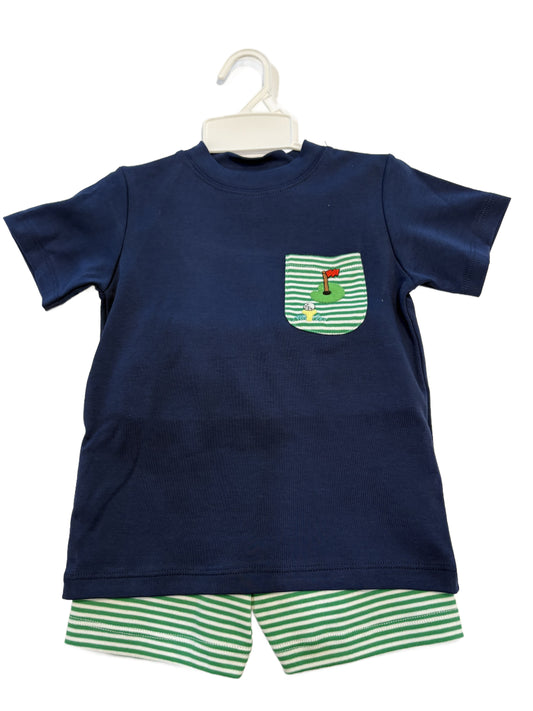 Boys Golf Tee Shorts Set